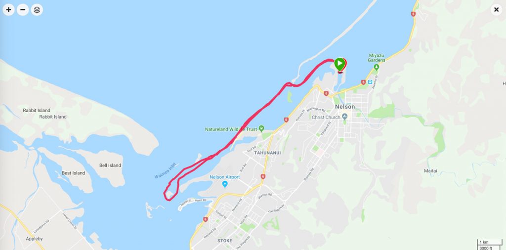 Route Map Marina around Oyster Island